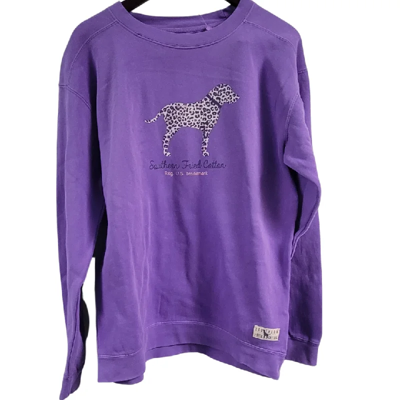Southern Fried Cotton Cheetah Hound Sweatshirt Violet Hoodie Dress Longline Feminine Southern Fried Cotton Cheetah Hound Sweatshirt Violet Hoodie Dress Longline Feminine