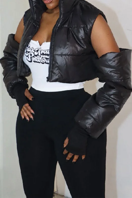 storexq Solid Color Cold Shoulder Punk Cotton-padded Jacket One-Shoulder Jacket Off-the-Shoulder Jacket Asymmetrical Jacket storexq Solid Color Cold Shoulder Punk Cotton-padded Jacket One-Shoulder Jacket Off-the-Shoulder Jacket Asymmetrical Jacket