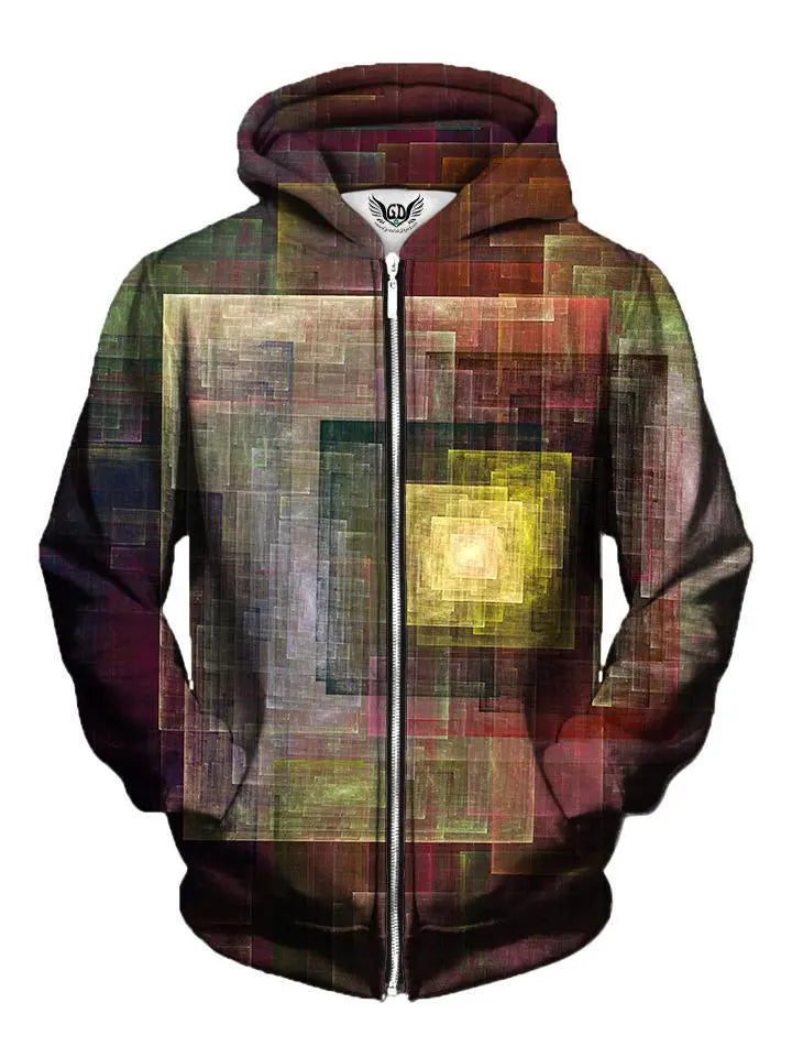 Colorful Impressions Zip-Up Hoodie Hoodie with Rolled Sleeves Casual Relaxed