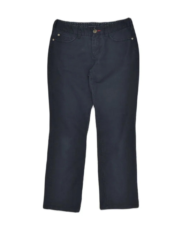 TOMMY HILFIGER Womens Straight Casual Trousers W27 L27 Navy Blue Cotton Trousers trendy modern TOMMY HILFIGER Womens Straight Casual Trousers W27 L27 Navy Blue Cotton Trousers trendy modern