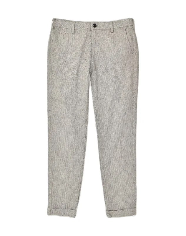 LEE Womens Slim Chino Trousers W29 L33 Grey Herringbone Cotton Trousers practical easy-care LEE Womens Slim Chino Trousers W29 L33 Grey Herringbone Cotton Trousers practical easy-care