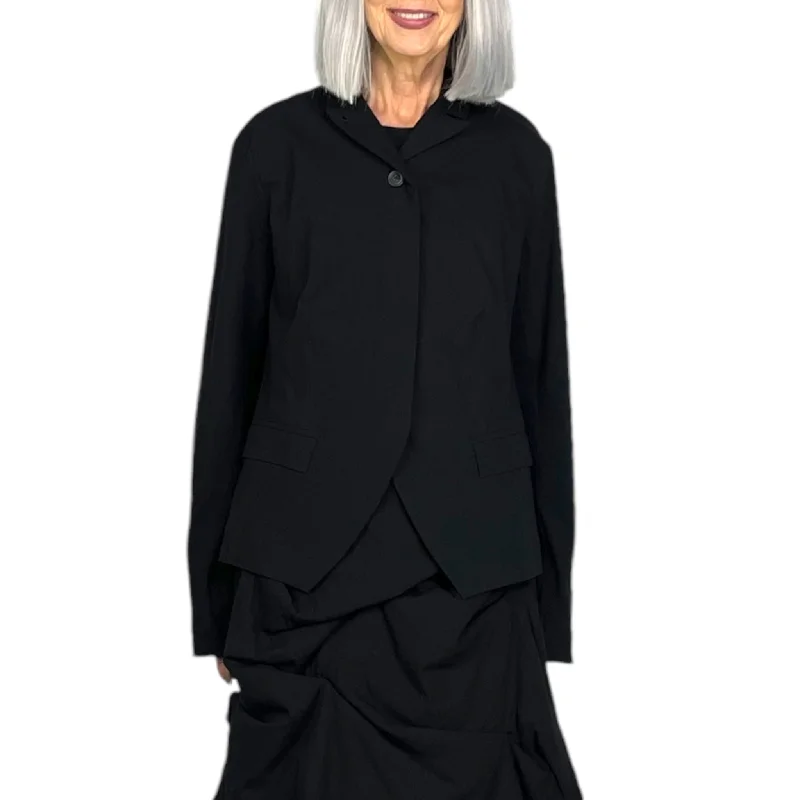 STRETCH LONG JACKET Toggled Jacket Drawstring Jacket Belted Jacket