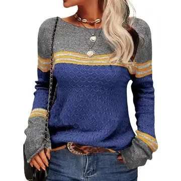 Into The Woods Blue Crochet Sweater Top Beaded Sweater Sequined Faux Fur