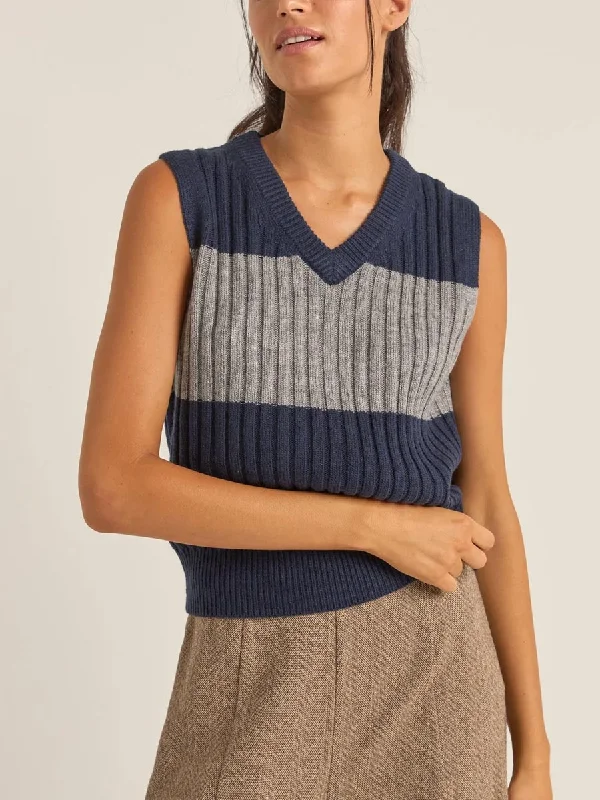 RHYTHM GATWICK SWEATER VEST Plaid Sweater Polka Dot Checkered