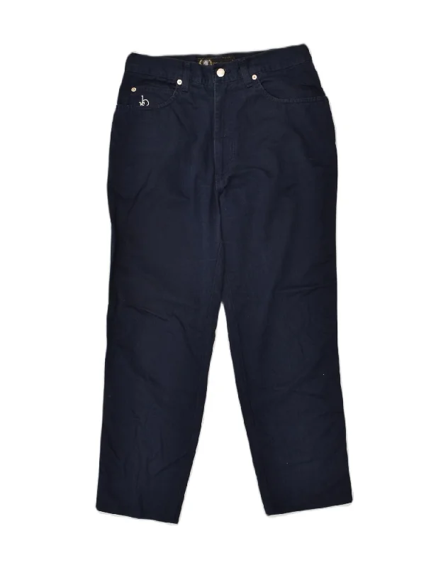 ROCCOBAROCCO Womens High Waist Casual Trousers IT 46 Large W30 L25 Blue Trousers Pleated Formal ROCCOBAROCCO Womens High Waist Casual Trousers IT 46 Large W30 L25 Blue Trousers Pleated Formal