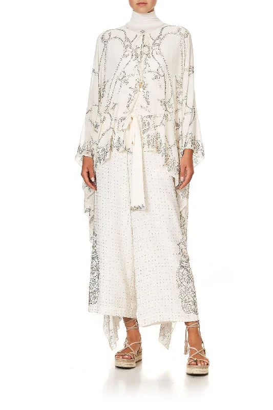 LOUNGE TROUSER WITH TIE WAIST LUXE CREAM Trousers Essential Wardrobe