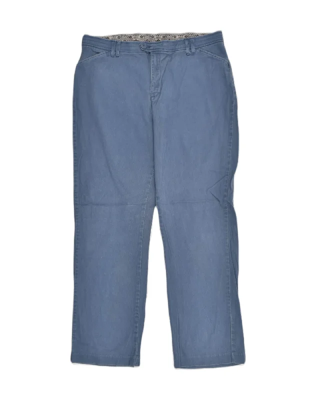 LEE Womens Slim Casual Trousers UK 16 Large W34 L30 Blue Cotton Trousers Striped Patterned LEE Womens Slim Casual Trousers UK 16 Large W34 L30 Blue Cotton Trousers Striped Patterned