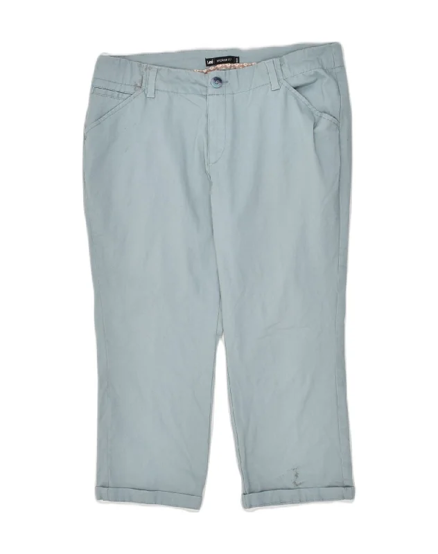 LEE Womens Mid Rise Capri Chino Trousers US 12 Large W34 L23 Grey Cotton Wide Leg Loose Fit Mid Waist LEE Womens Mid Rise Capri Chino Trousers US 12 Large W34 L23 Grey Cotton Wide Leg Loose Fit Mid Waist