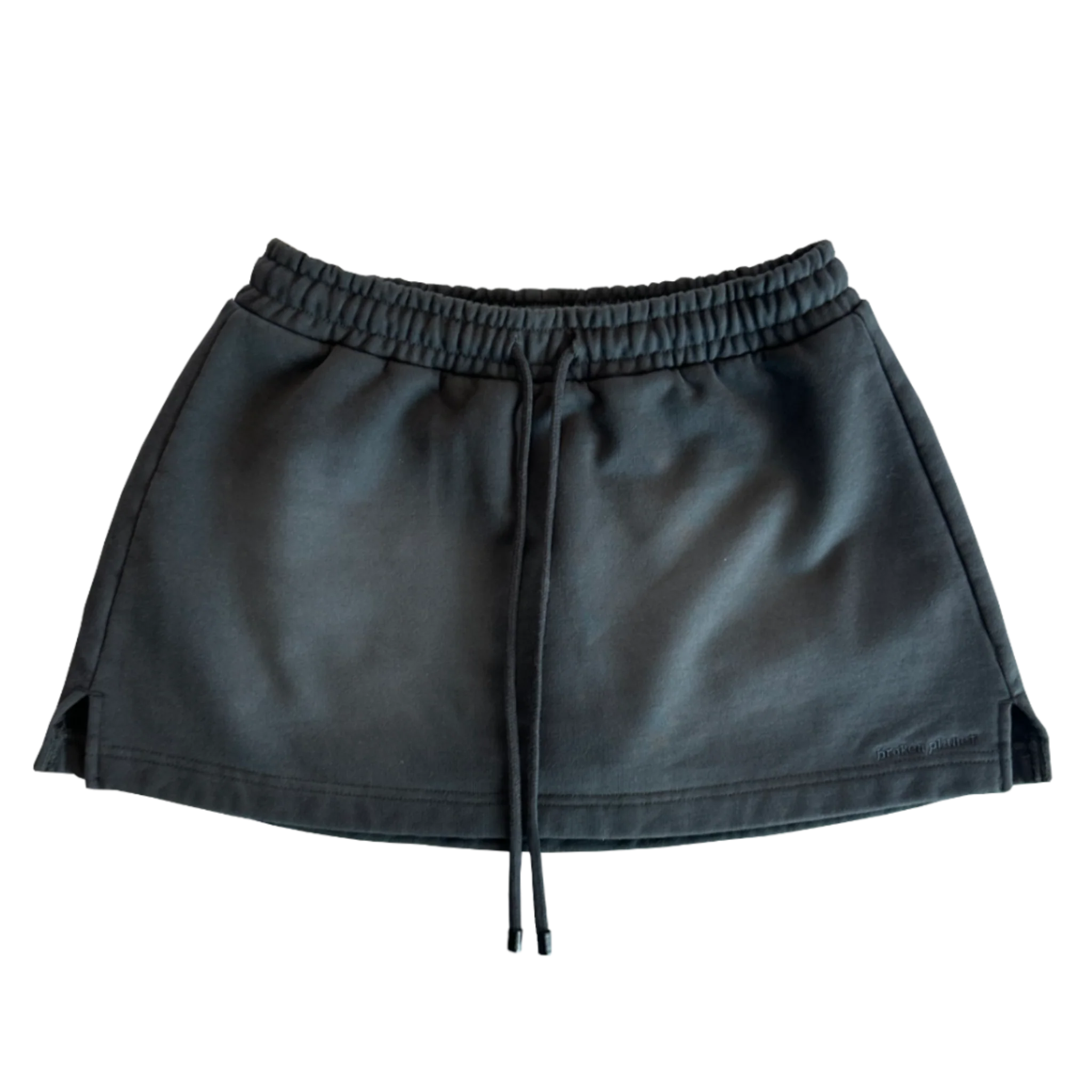 Broken Planet Market Skirt Washed Gray ribbed skirt waist
