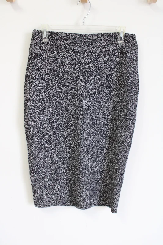 Premise Studio Black White Speckled Midi Skirt | S cotton skirt soft