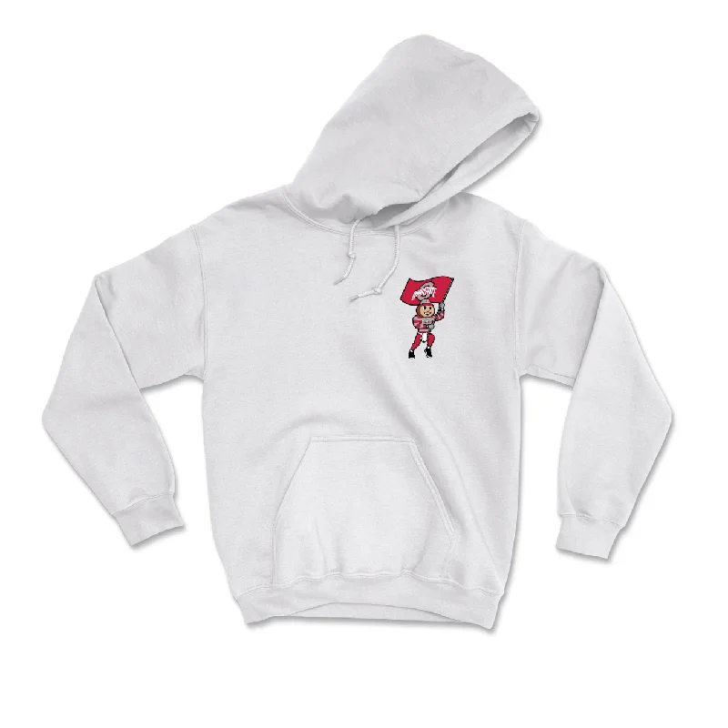 Women's Gymnastics White Brutus Hoodie - Kaylyn Mintz Hoodie with Back Slit Movement Comfort Women's Gymnastics White Brutus Hoodie - Kaylyn Mintz Hoodie with Back Slit Movement Comfort