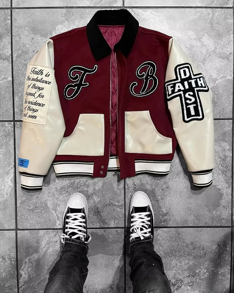 Advbridge Streetwear Vintage New Fashion Letters Flocking PU Loose Jacket Women Y2K Harajuku Hip Hop Popular Casual Joker Couple Jacket Bomber Jacket Anorak Windbreaker Advbridge Streetwear Vintage New Fashion Letters Flocking PU Loose Jacket Women Y2K Harajuku Hip Hop Popular Casual Joker Couple Jacket Bomber Jacket Anorak Windbreaker