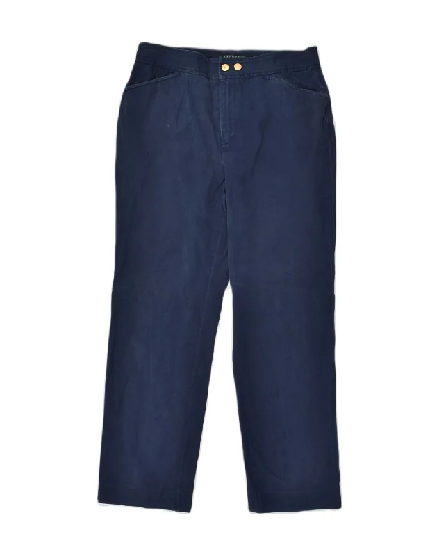 RALPH LAUREN Womens Straight Casual Trousers US 8 Medium W30 L27 Navy Blue Trousers fashionable trendy RALPH LAUREN Womens Straight Casual Trousers US 8 Medium W30 L27 Navy Blue Trousers fashionable trendy