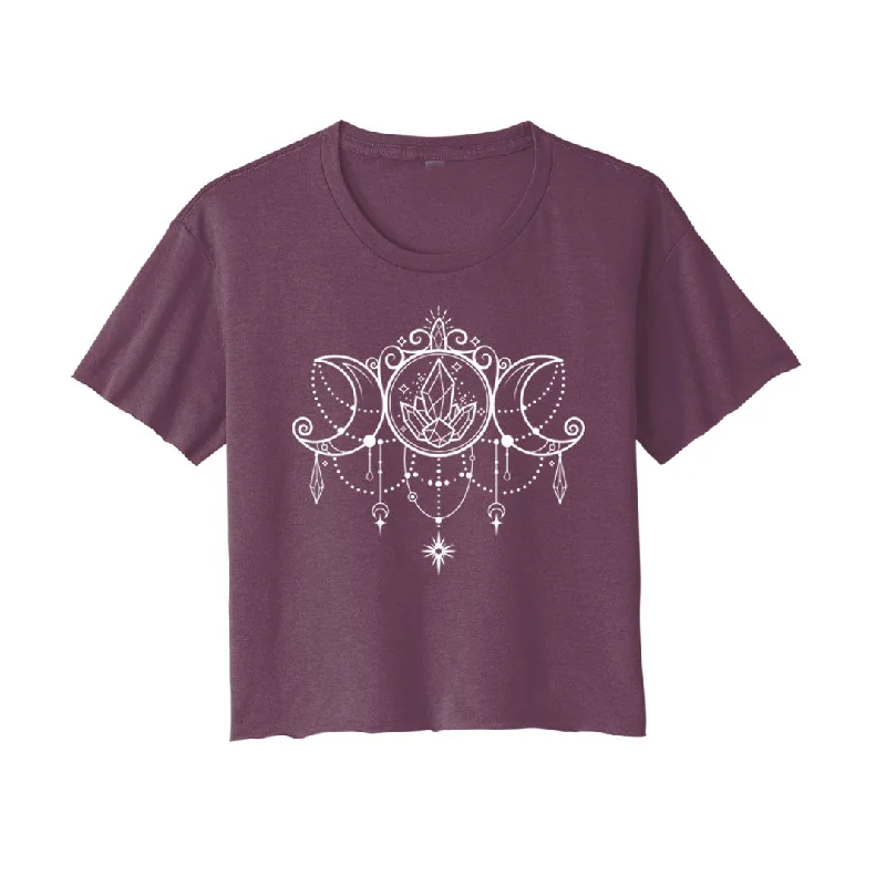 Moon Goddess crop top - Infused with Moonstone Lace Blend Ribbed Blend Corduroy Blend Moon Goddess crop top - Infused with Moonstone Lace Blend Ribbed Blend Corduroy Blend