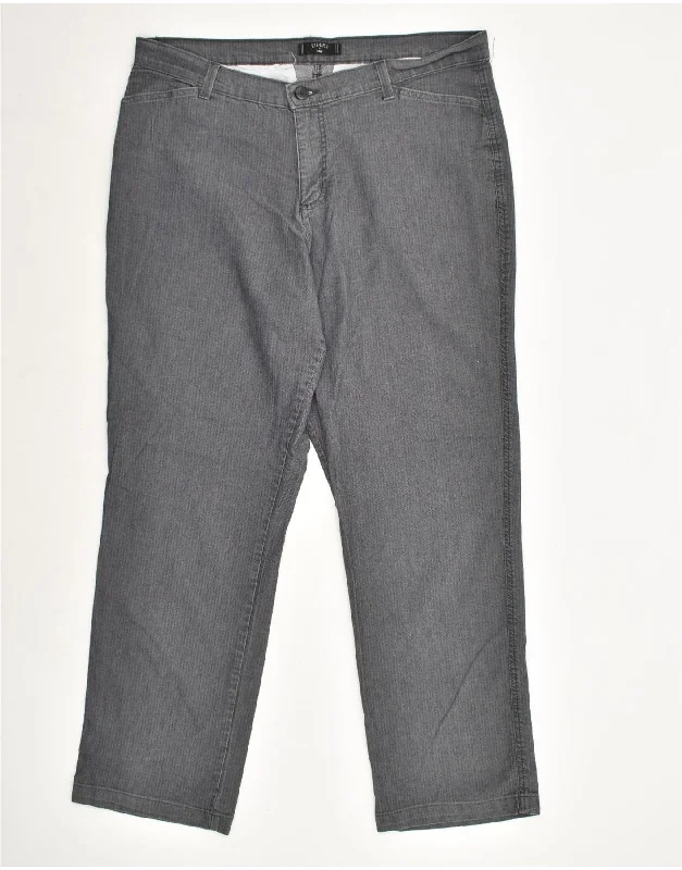LEE Womens Straight Casual Trousers US 18 2XL W38 L30 Grey Herringbone Trousers Solid Black LEE Womens Straight Casual Trousers US 18 2XL W38 L30 Grey Herringbone Trousers Solid Black