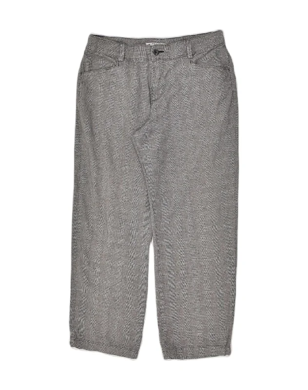 LEE Womens Short Relaxed Fit Casual Trousers US 14 XL W34 L29 Grey Check Skinny Trousers Denim Stretchy LEE Womens Short Relaxed Fit Casual Trousers US 14 XL W34 L29 Grey Check Skinny Trousers Denim Stretchy