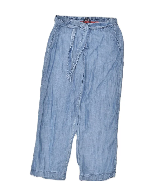TOMMY HILFIGER Womens Wide Leg Chino Trousers US 4 Small W30 L26 Blue Trousers Velvet Soft TOMMY HILFIGER Womens Wide Leg Chino Trousers US 4 Small W30 L26 Blue Trousers Velvet Soft