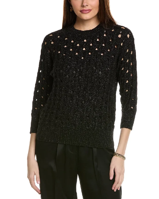 St. John Rib Crochet Sweater Wool Fabric Cashmere Fabric Tweed Fabric