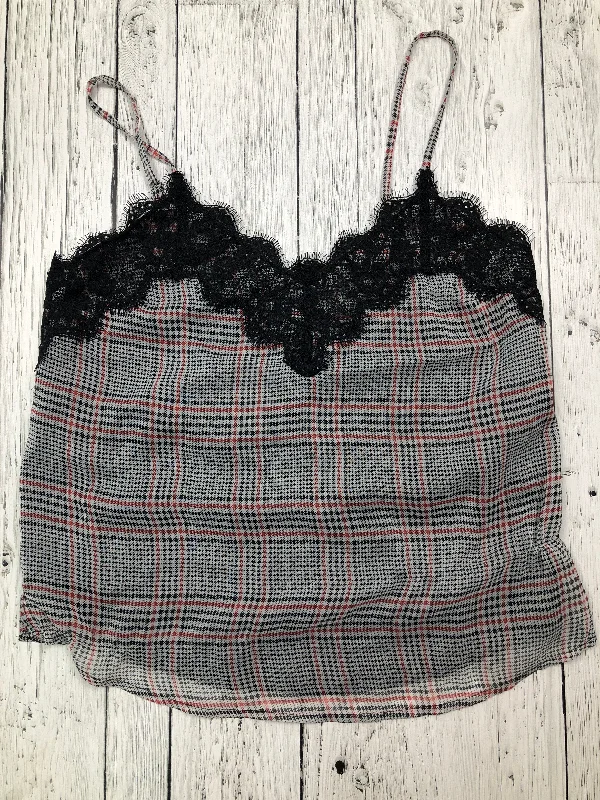 Abercrombie&Fitch grey red plaid tank top - Hers XS floral tank top