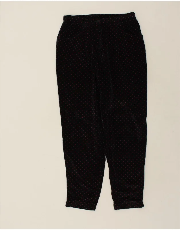 BENETTON Womens Tapered Casual Trousers IT 46 Large W28 L29 Black Trousers Elastic Waist Soft BENETTON Womens Tapered Casual Trousers IT 46 Large W28 L29 Black Trousers Elastic Waist Soft