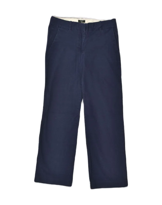 J. CREW Womens Straight Chino Trousers US 0 XS W30 L30 Navy Blue Cotton Trousers Spring Floral J. CREW Womens Straight Chino Trousers US 0 XS W30 L30 Navy Blue Cotton Trousers Spring Floral