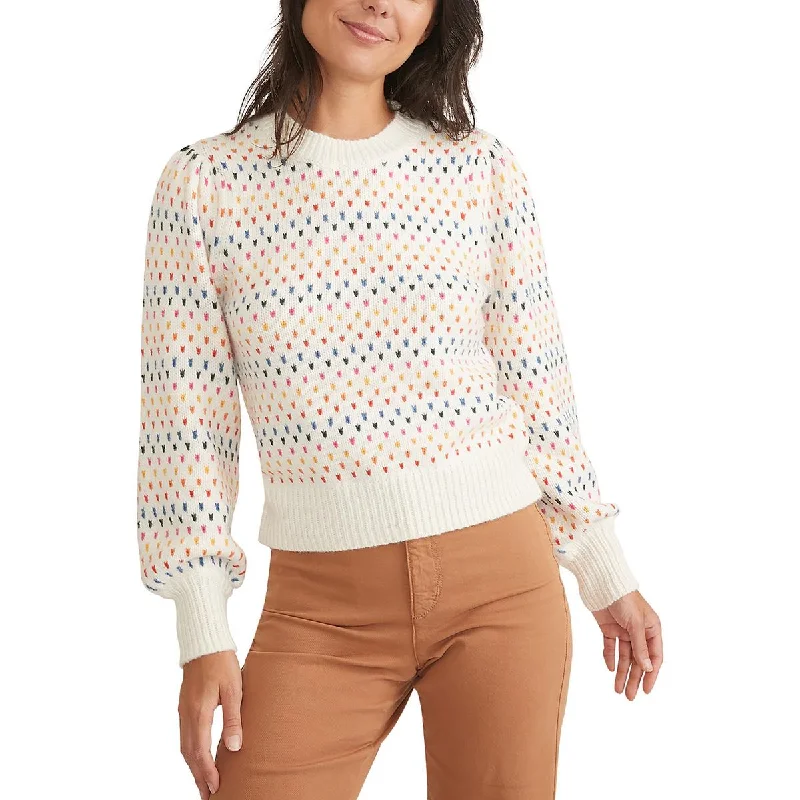 Womens Knitted Long Sleeve Crewneck Sweater Tailored Straight A-Line