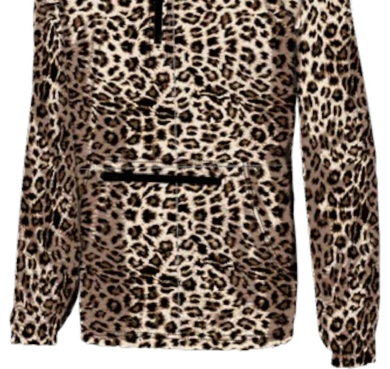 Women's Falling In Love Wind Breaker Jacket In Leopard Front Pockets Side Pockets Patch Pockets Women's Falling In Love Wind Breaker Jacket In Leopard Front Pockets Side Pockets Patch Pockets