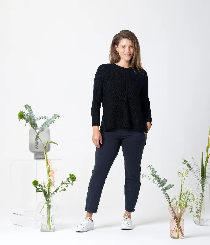 Solstice Sweater - Black Nylon Fabric Polyester Fabric Spandex Fabric