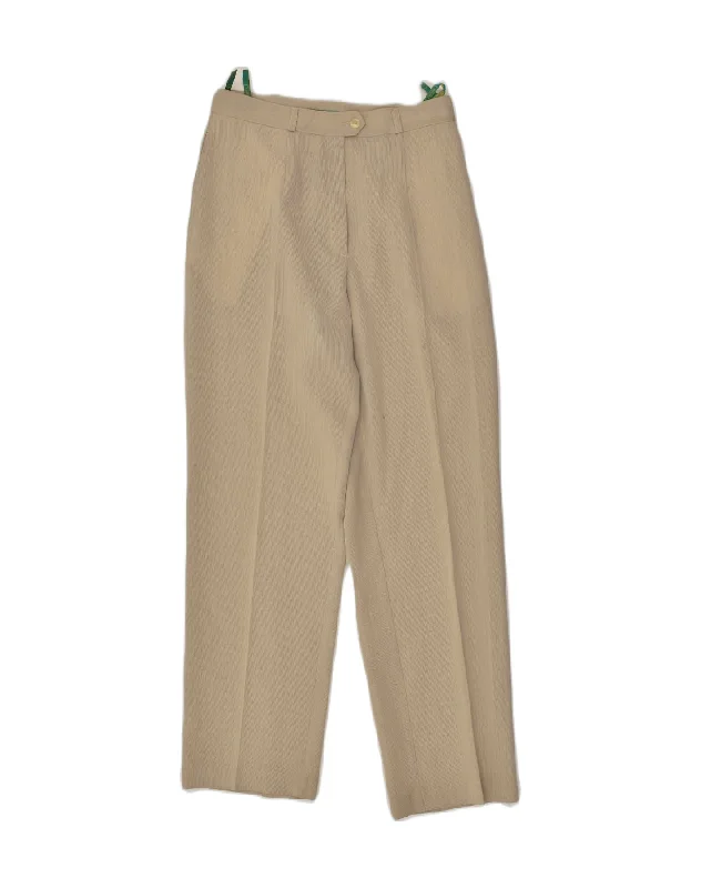 CANDA Womens Straight Suit Trousers UK 12 Medium W28 L30 Beige Trousers Striped Patterned CANDA Womens Straight Suit Trousers UK 12 Medium W28 L30 Beige Trousers Striped Patterned