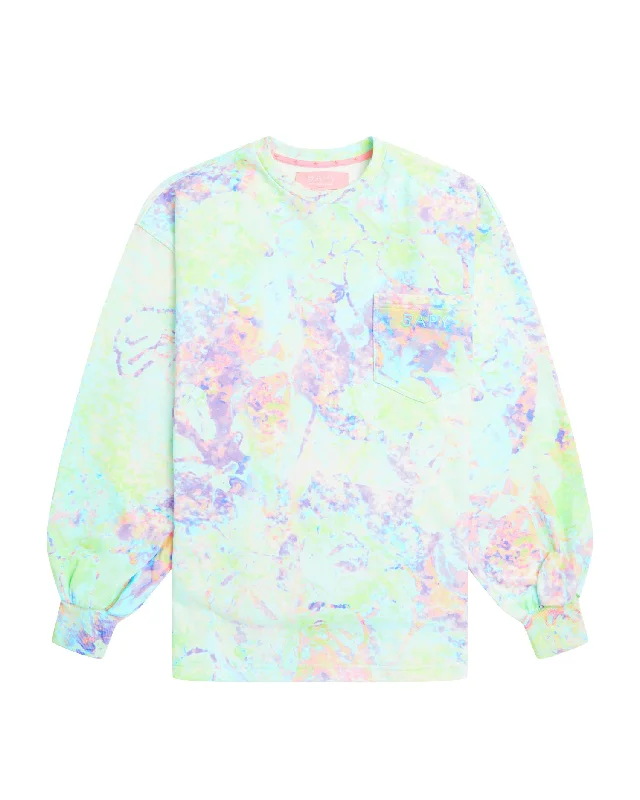 BAPY TIE-DYED EFFECT SWEATSHIRT LADIES Hoodie with Relaxed Fit Easy Casual