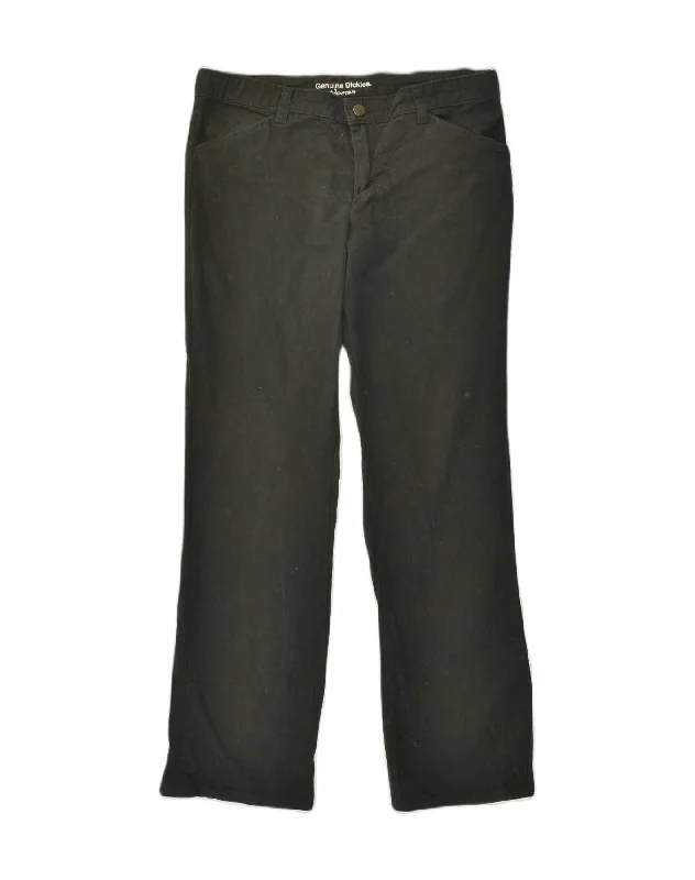 DICKIES Womens Straight Casual Trousers US 8 Medium W32 L30 Black Cotton Trousers practical easy-care DICKIES Womens Straight Casual Trousers US 8 Medium W32 L30 Black Cotton Trousers practical easy-care