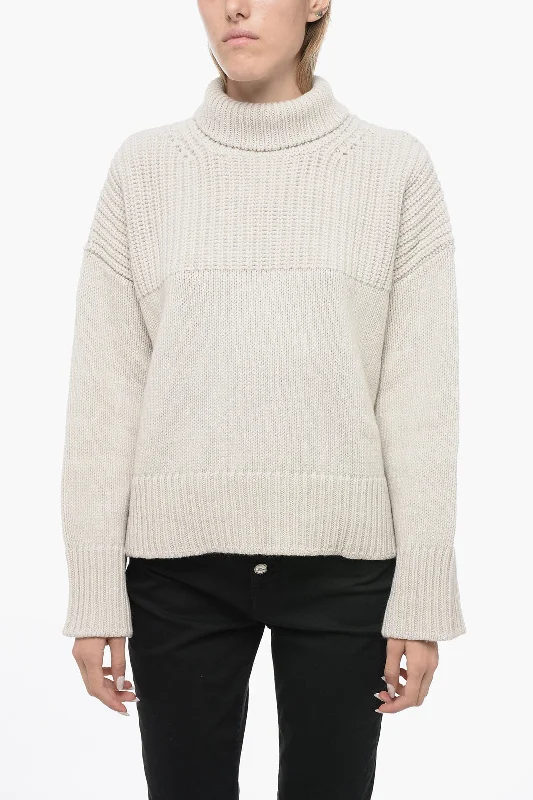 Dondup Asymmetrical Turtleneck Sweater 40 Italian size Terry Terry Cloth Terry Knit