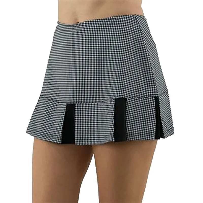 Cross Court Grenada Large Pleat Houndstooth 14in Womens Tennis Skirt lace skirt intricate Cross Court Grenada Large Pleat Houndstooth 14in Womens Tennis Skirt lace skirt intricate