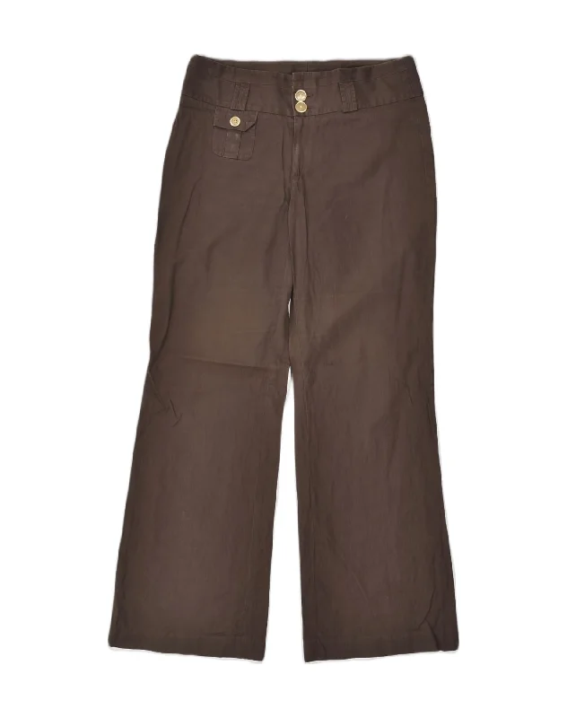 BANANA REPUBLIC Womens Wide Leg Suit Trousers US 8 Medium W32 L32 Brown Trousers Plaid Checkered BANANA REPUBLIC Womens Wide Leg Suit Trousers US 8 Medium W32 L32 Brown Trousers Plaid Checkered
