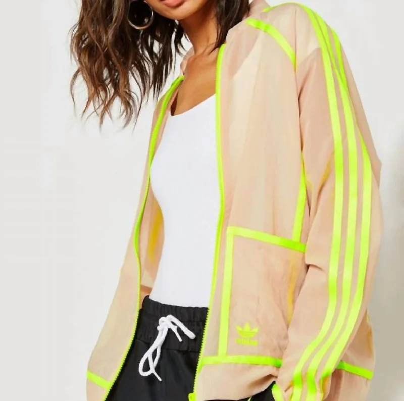 Aa-42 Track Top Dusty Pearl Stripes Jacket In Tan Quilted Jacket Puffer Jacket Insulated Jacket Aa-42 Track Top Dusty Pearl Stripes Jacket In Tan Quilted Jacket Puffer Jacket Insulated Jacket