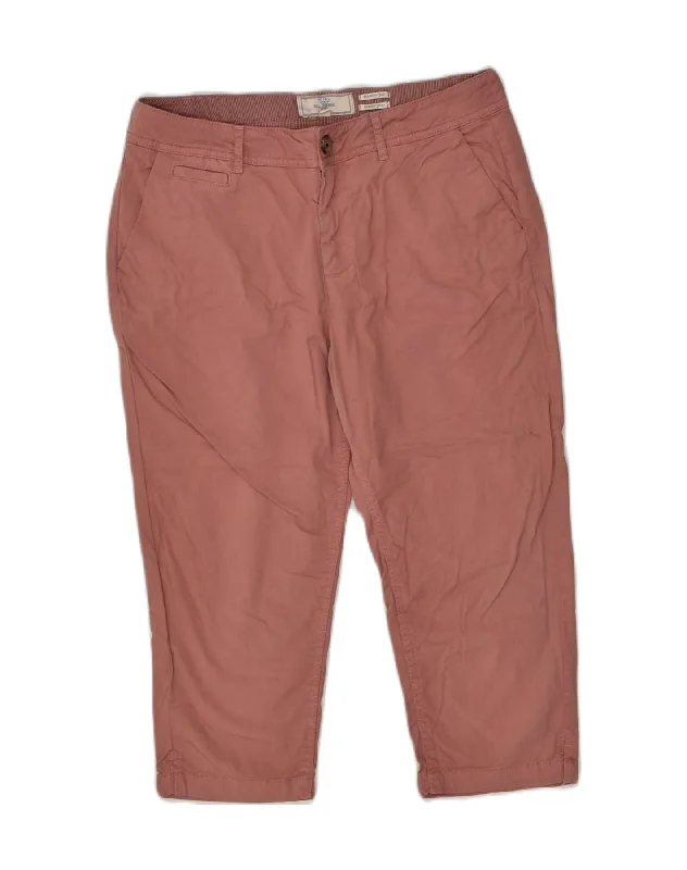 FAT FACE Womens Crop Chino Trousers UK 12 Medium W34 L20 Maroon Cotton Trousers versatile functional FAT FACE Womens Crop Chino Trousers UK 12 Medium W34 L20 Maroon Cotton Trousers versatile functional