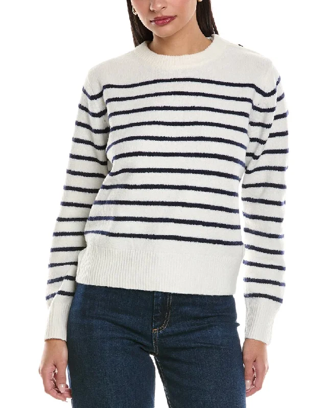 Anna Kay Tracy Cashmere-Blend Sweater Ribbed Striped Patterned