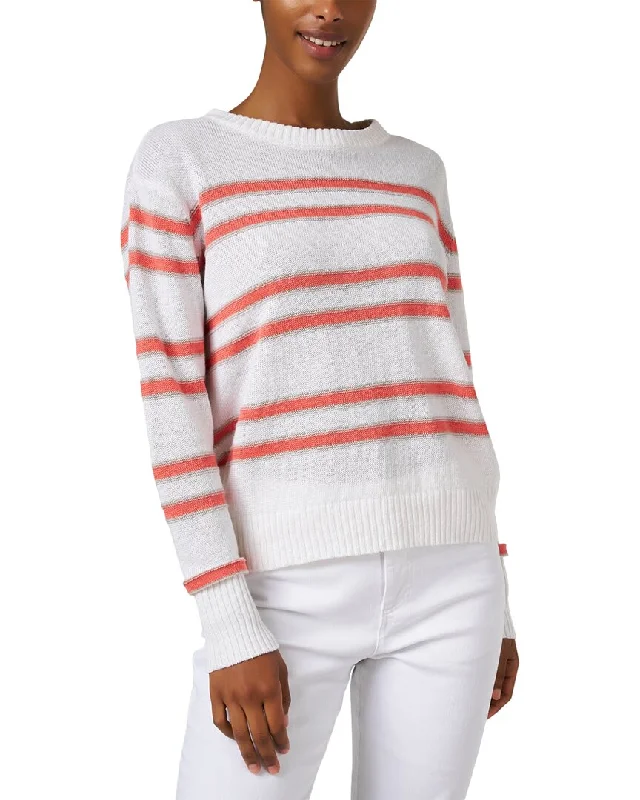 Kinross Striped Linen Sweater Mesh Fabric Canvas Fabric Denim Fabric