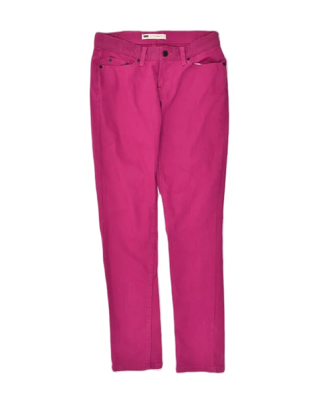 LEVI'S Womens 524 Super Low Skinny Casual Trousers W28 L32 Pink Cotton Trousers Cargo Utility LEVI'S Womens 524 Super Low Skinny Casual Trousers W28 L32 Pink Cotton Trousers Cargo Utility
