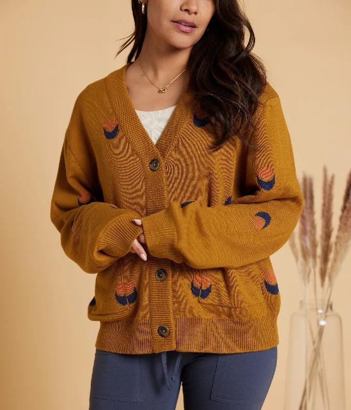 Mars Sweater - Bronze Moons Open Front Closed Front Wrap Front