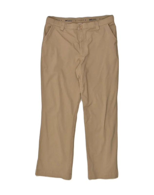 LEE Womens Straight Chino Trousers US 18 2XL W38 L31 Beige Cotton Trousers Harem Relaxed Fit LEE Womens Straight Chino Trousers US 18 2XL W38 L31 Beige Cotton Trousers Harem Relaxed Fit