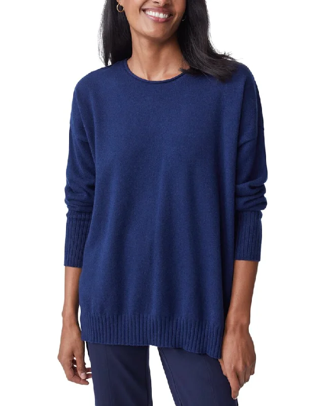 J.Mclaughlin Yvette Cashmere Sweater Spandex Blend Rayon Blend Denim Blend