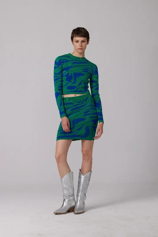 Knitwear 2 Pieces Set sweater and Mini Skirt Machine Wash Dry Clean Hand Wash