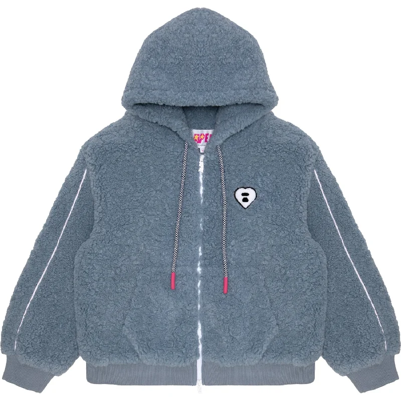 APEE SHERPA HOODIE JACKET LADIES Hoodie with Stripes Bold Sporty