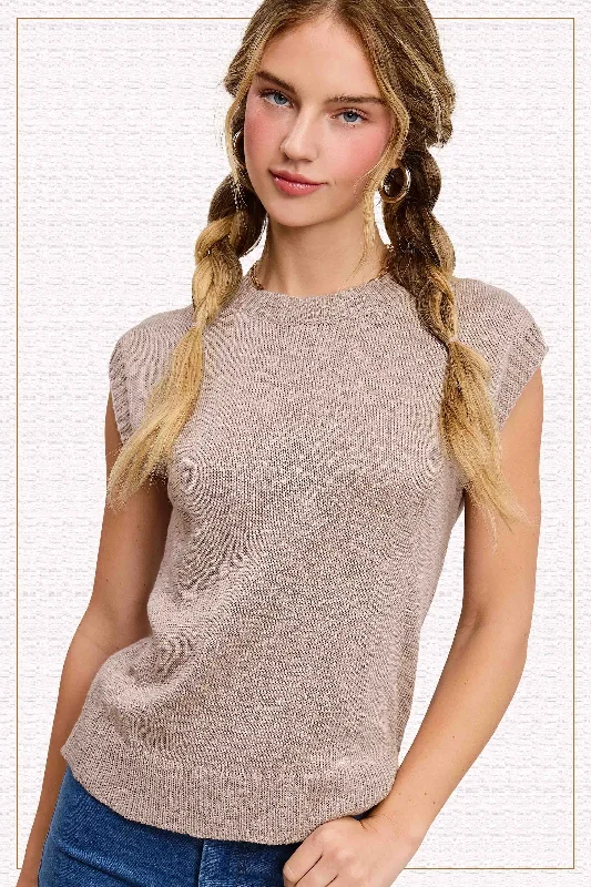 Treasured Times Whisper Sleeveless Ribbed Knit Sweater Top Hooded Sweater Collared Sweater Shawl Collar Treasured Times Whisper Sleeveless Ribbed Knit Sweater Top Hooded Sweater Collared Sweater Shawl Collar