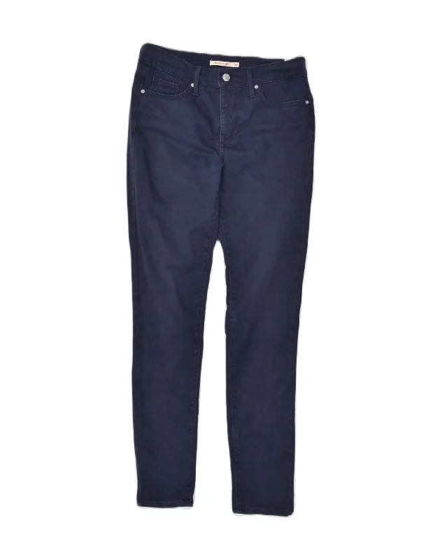 LEVI'S Womens 311 Skinny Casual Trousers W26 L30 Navy Blue Cotton Trousers Culottes Wide Leg LEVI'S Womens 311 Skinny Casual Trousers W26 L30 Navy Blue Cotton Trousers Culottes Wide Leg