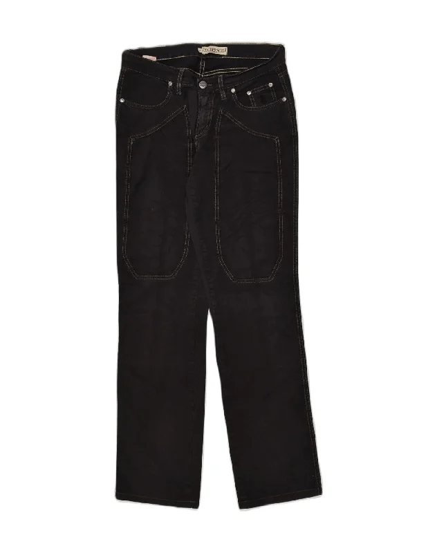 JECKERSON Womens Straight Casual Trousers W28 L30 Black Cotton Trousers Designer Luxury JECKERSON Womens Straight Casual Trousers W28 L30 Black Cotton Trousers Designer Luxury