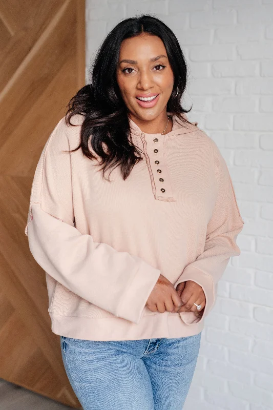 Hazel Blues® | Throwback Heartthrob Hoodie in Beige Hoodie with Double Zipper Versatile Adjustable Hazel Blues® | Throwback Heartthrob Hoodie in Beige Hoodie with Double Zipper Versatile Adjustable