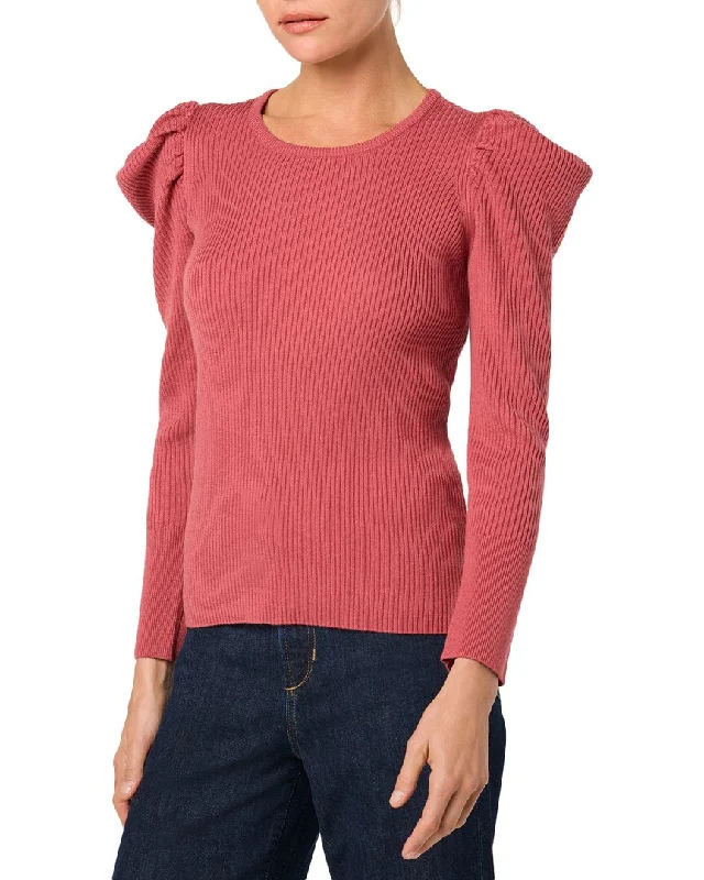 Joe's Jeans Wool & Cashmere-Blend Rib Sweater Silk Blend Satin Velvet