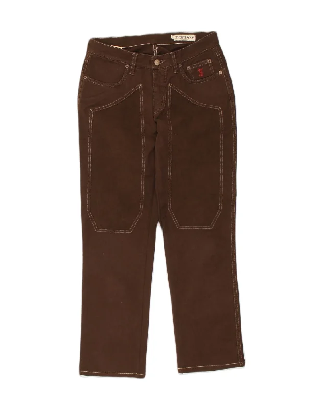 JECKERSON Womens Tapered Casual Trousers W28 L27 Brown Cotton Trousers Floral Bohemian JECKERSON Womens Tapered Casual Trousers W28 L27 Brown Cotton Trousers Floral Bohemian